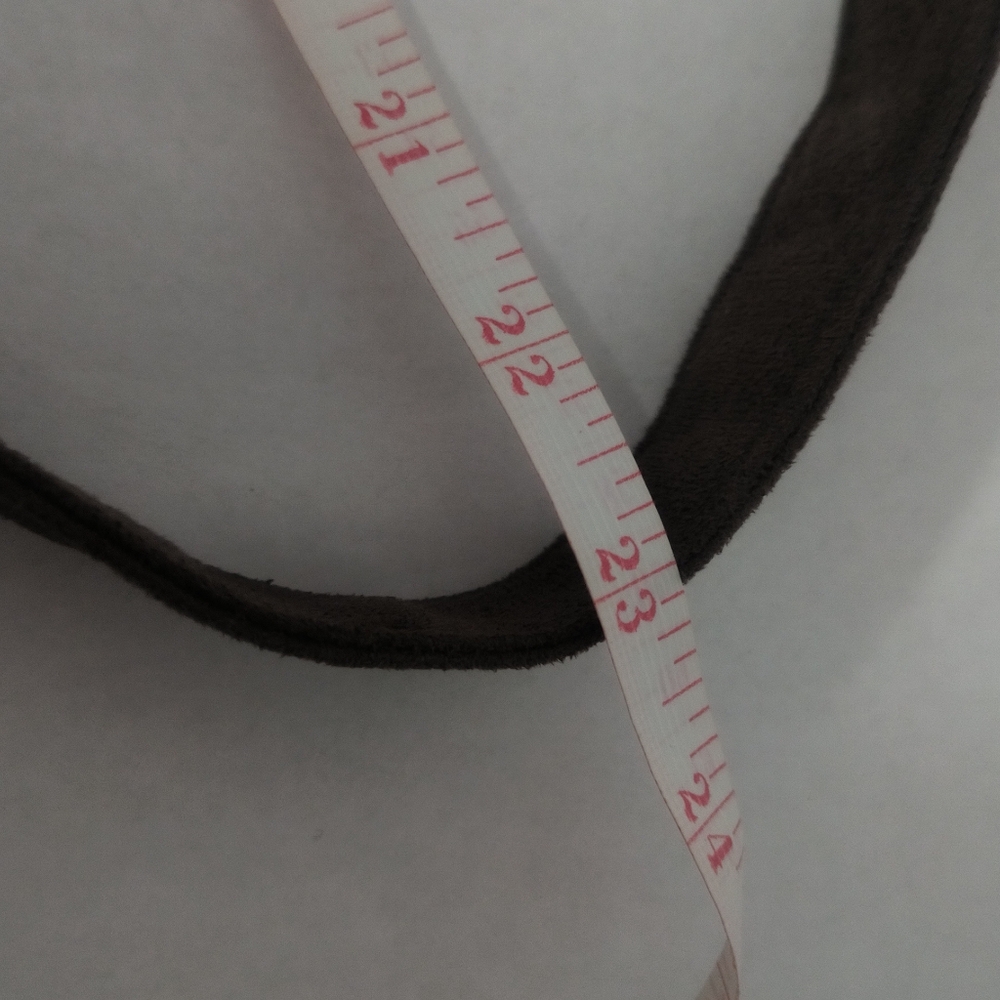 Bella Russo / Faux Suede Brown Bag / NWOT - Picture 11 of 14